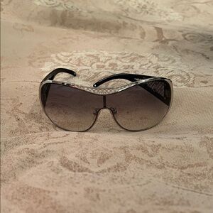 Montblanc Black and Silver Sunglasses